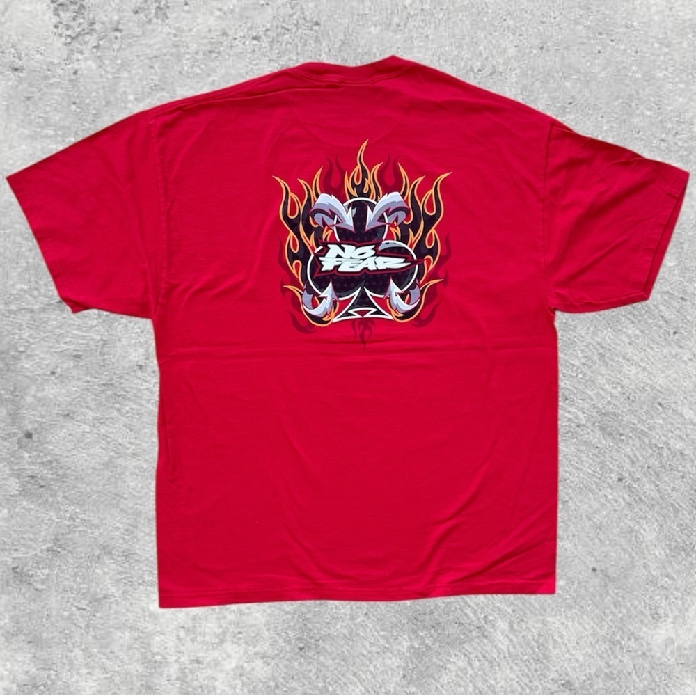 No Fear Flaming Clubs Vtg Y2K T-Shirt XL